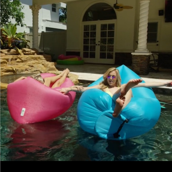 Dumbo Lounge Sacks Lounger w/Nylon Carrying Backpack. Orange Outdoor Lounger. - Picture 8 of 11